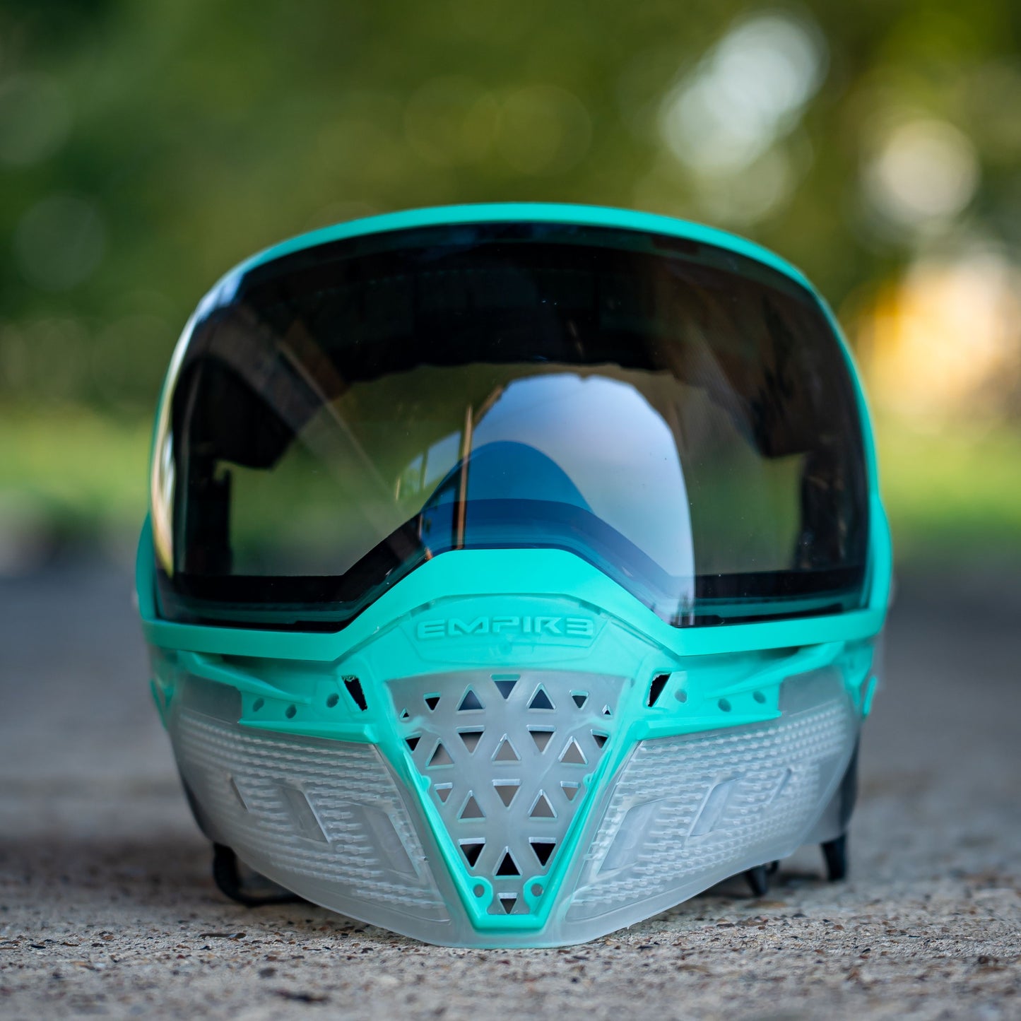 EVS Crystal Clear / Teal w/ SIlver Mirror Fade Lens