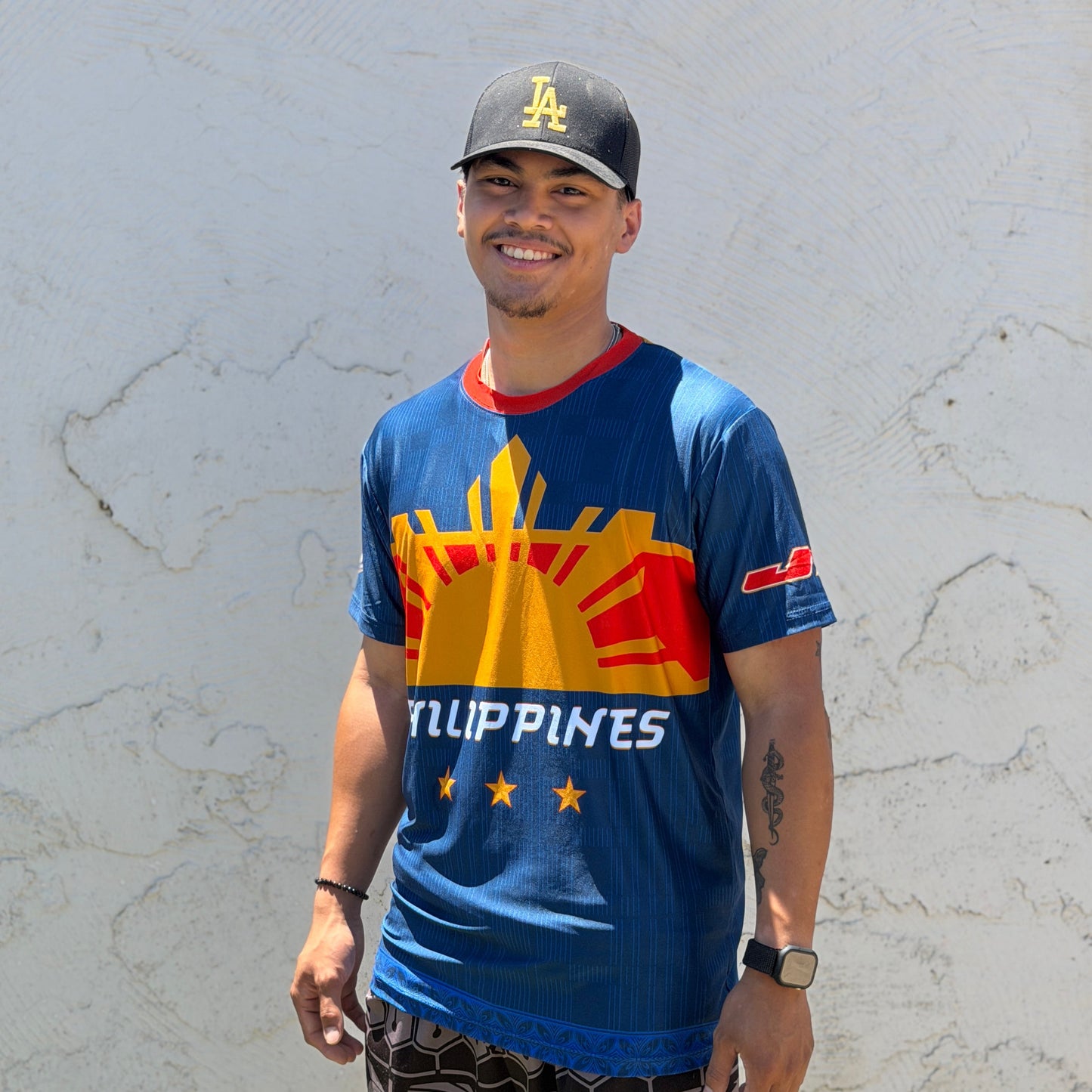 JT Stretchy Soft T Shirt  - Team Philippines Navy Blue