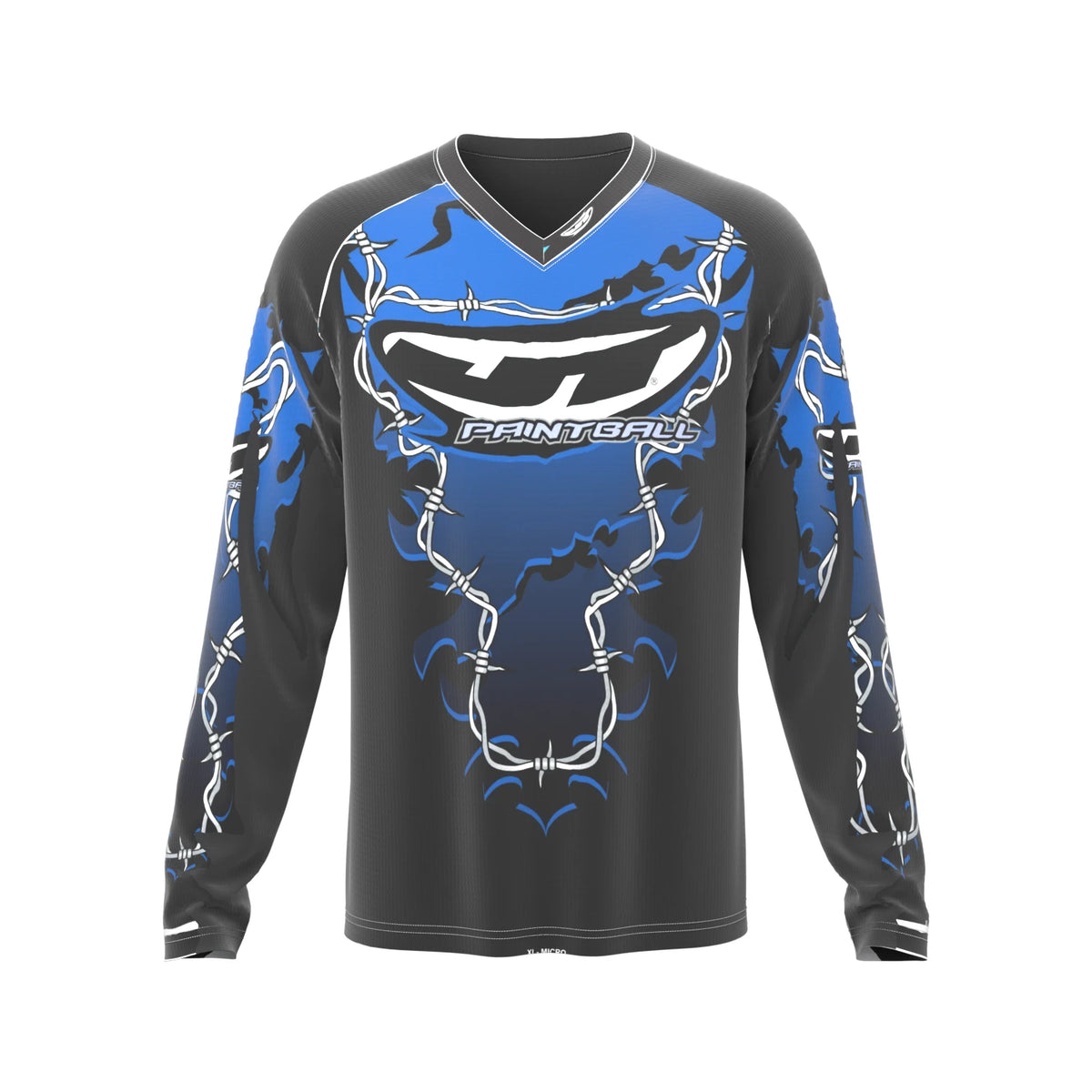 JT OC Jersey Barbwire Semi Blue — face