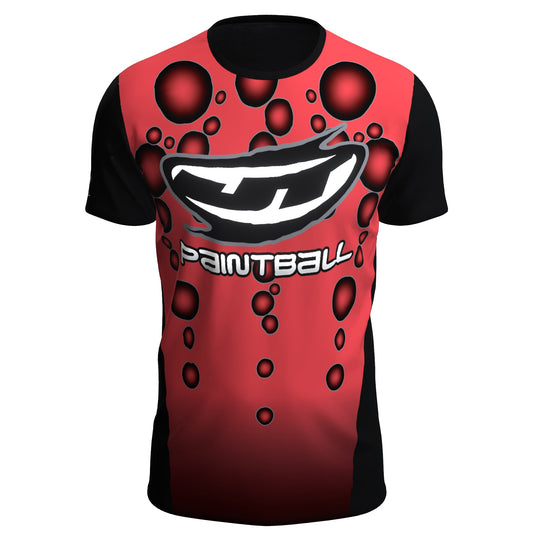 JT Stretchy Soft T Shirt - Bubbles - Red