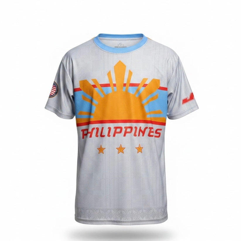 JT Stretchy Soft T Shirt  - Team Philippines Lt Grey