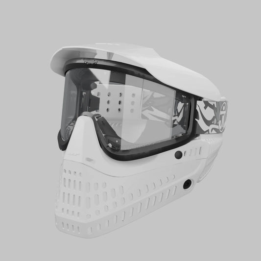 QLS Black w/ Diamond Nose Faceplate and White ears (three_quarter)