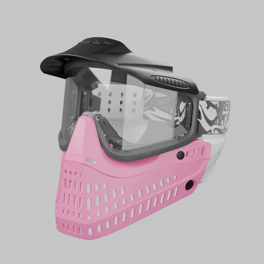 QLS Gray w/ Breast Cancer Faceplate and Black ears (three_quarter)