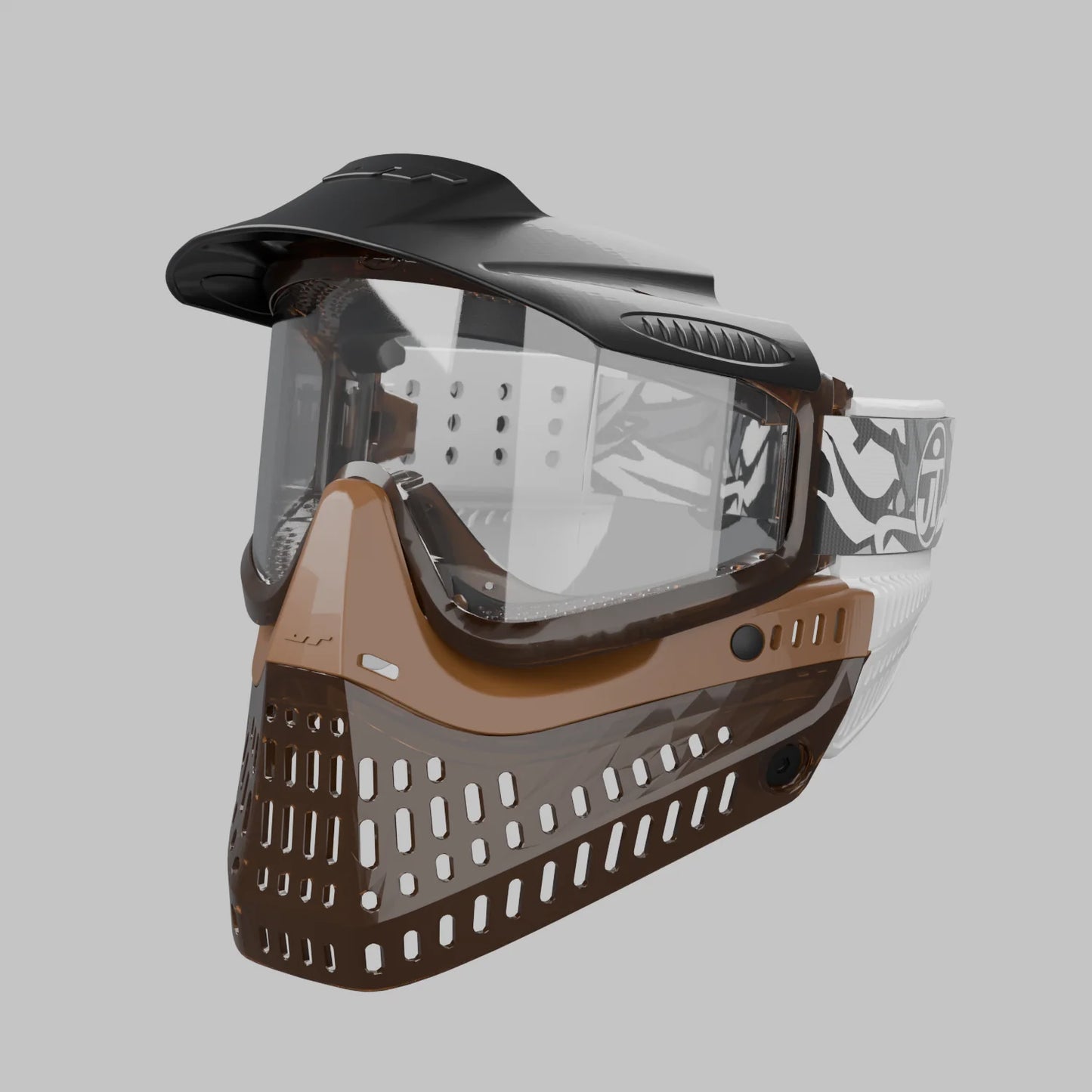 QLS Brown w/ Brown Nose Faceplate and Black ears (three_quarter)