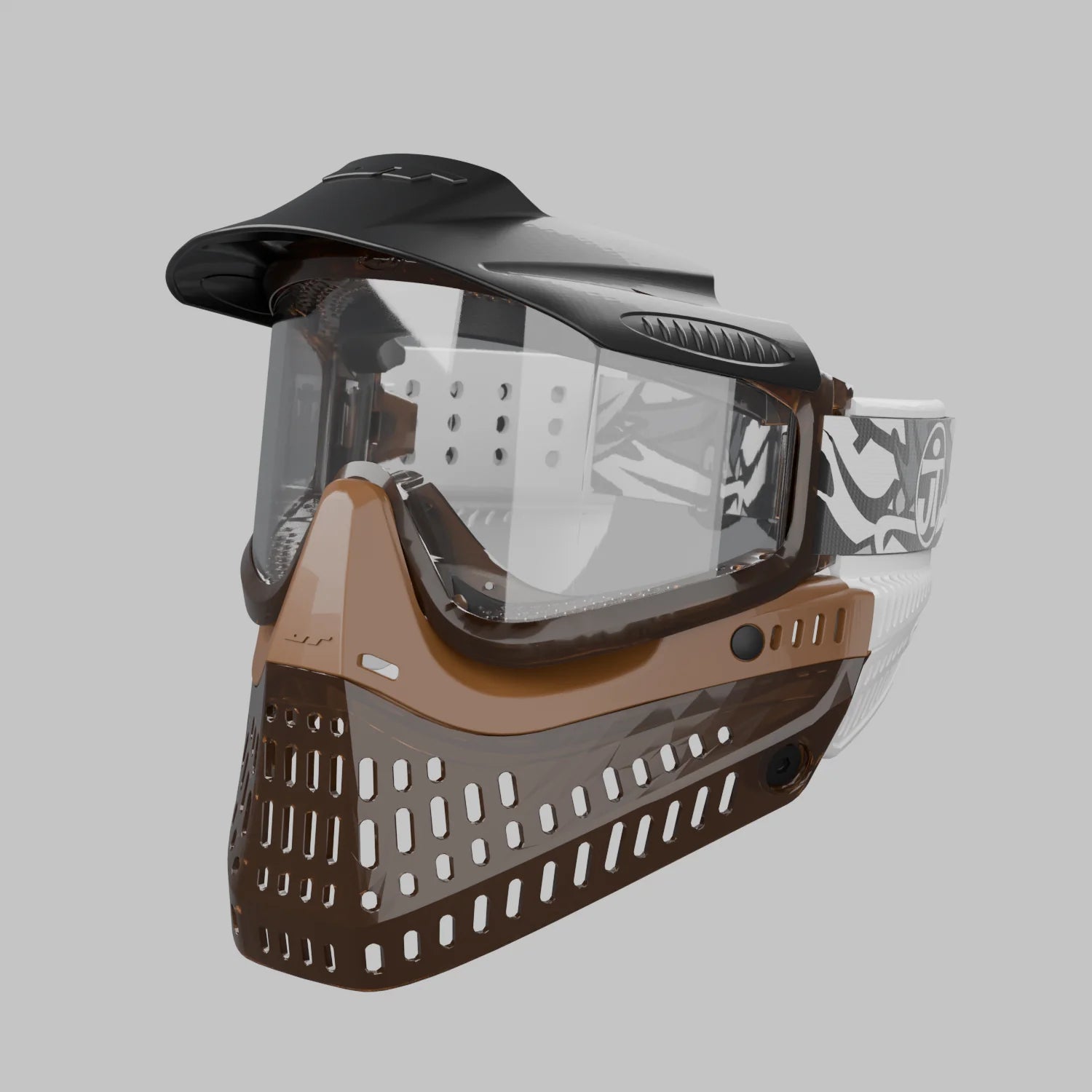 QLS Brown w/ Brown Nose Faceplate and Black ears (three_quarter)