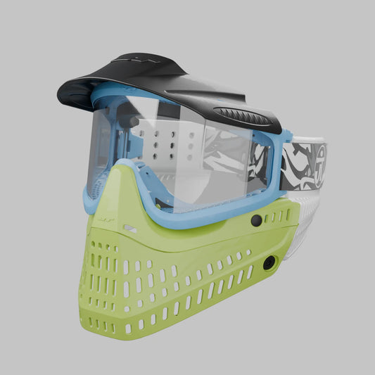 QLS Carolina Blue w/ Peridot Nose Faceplate and Black ears (three_quarter)