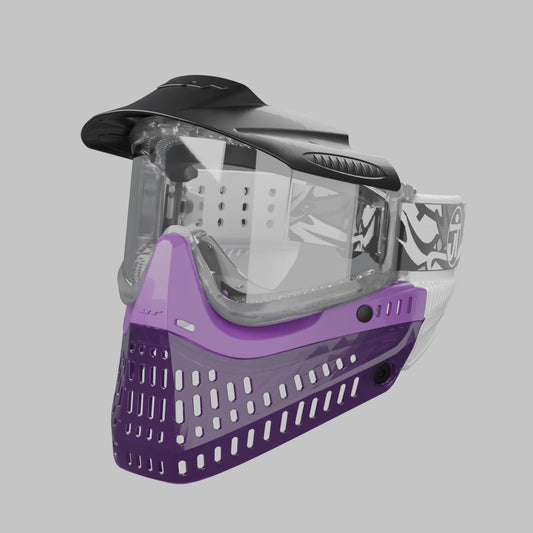QLS Clear w/ Purple Nose Faceplate and Black ears (three_quarter)