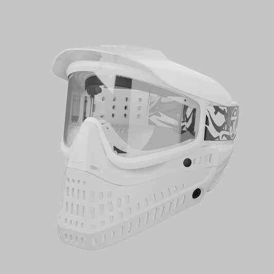 QLS White w/ Diamond Nose Faceplate and White ears (three_quarter)