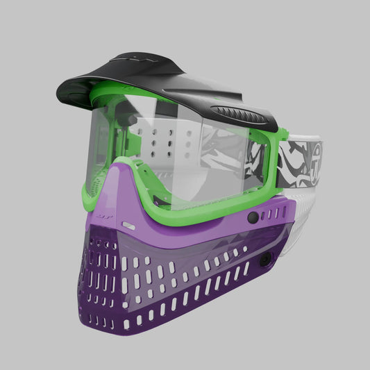 QLS Lime Green w/ Purple Nose Faceplate and Black ears (three_quarter)