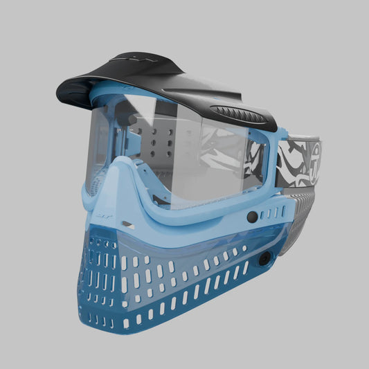 QLS Carolina Blue w/ Carolina Blue Nose Faceplate and Gray ears (three_quarter)