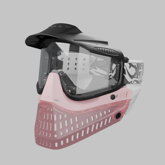 QLS Black w/ Soft Pink Nose Faceplate and Black ears (three_quarter)