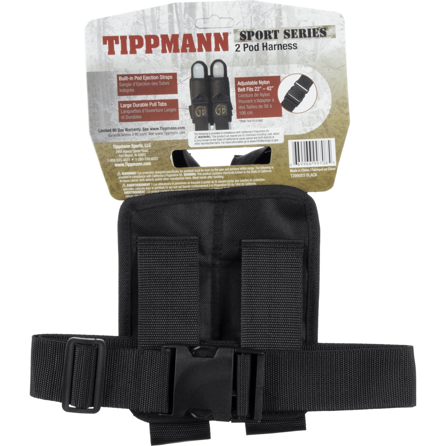 Tippmann Sport Series 2-Pod Paintball Harness - Black
