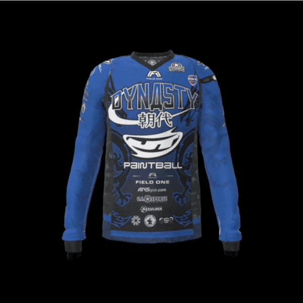Maillot De Paintball JT Team Dynasty Odyssey Pro Dragon - Bleu, Medium - NEUF