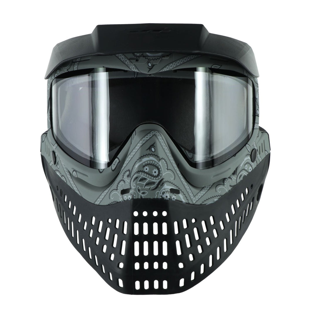 JT Bandana Series Proflex Paintball Mask - Gray w/ Clear Thermal Lens