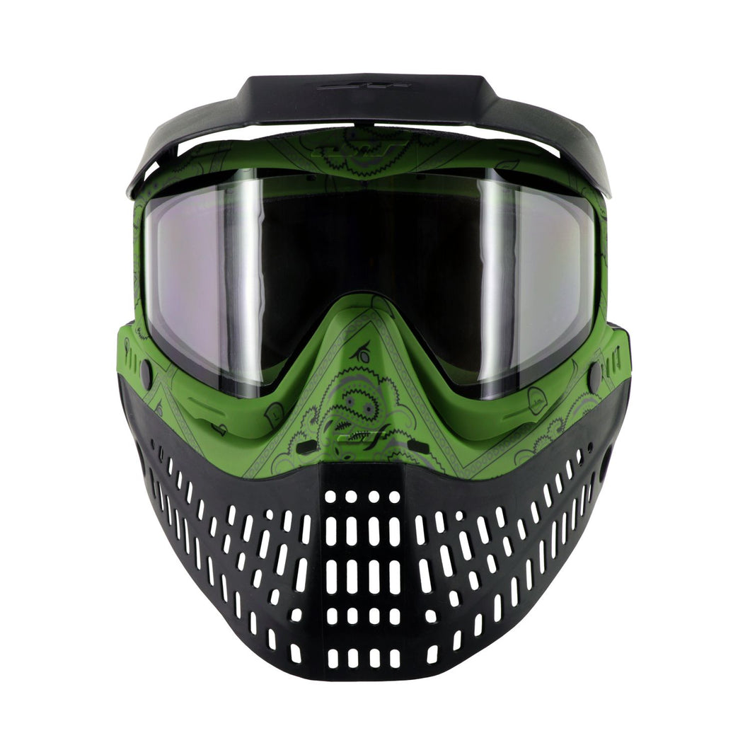 JT Bandana Series Proflex Paintball Mask - Slime Green w/ Clear and Smoke Thermal Lens