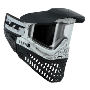 JT Bandana Series Proflex Paintball Mask - White w/ Clear and Smoke Thermal Lens
